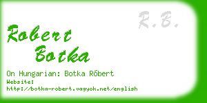 robert botka business card