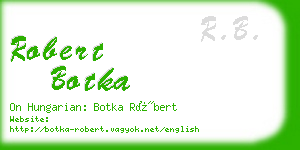 robert botka business card